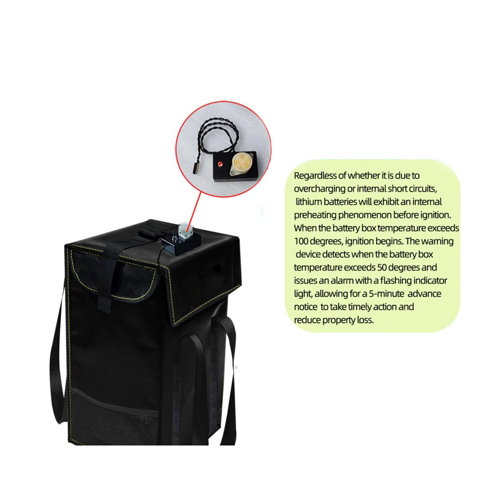 Fireproof E-Bike Battery Bag with Overheat Alarm – Maintebike