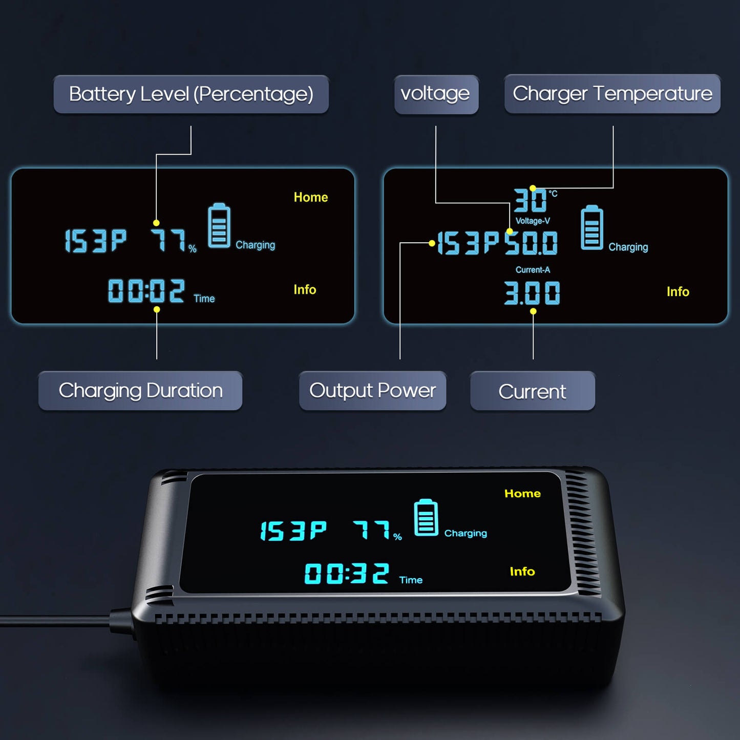 Universal E-bike/Scooter Advanced Smart Charger-3